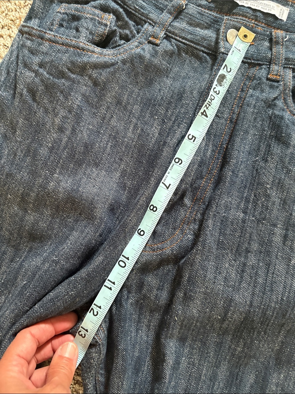 Zara Men's Navy Bootcut Jeans - Picture 8 of 9